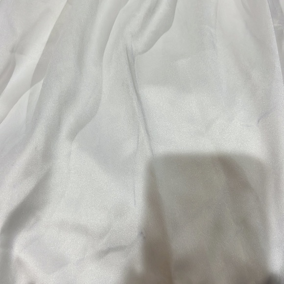 GATHERED ONE SHOULDER SATIN FAUX WRAP GOWN new with tag size 6 - Picture 8 of 10